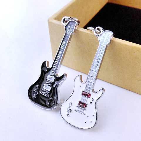 1 pair 2016 new unique cool metal guitar key chain ring keychain novelty items creative trinket best charm gift women men couple