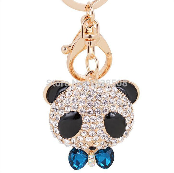 AMAZING CUTE BLING PANDA BEAR STYLE KEYCHAIN KEYRING SLEUTELHANGER GIFT KEYRING PENDENT BAG PURSE CHARMS  CHAVEIRO LLAVEROS