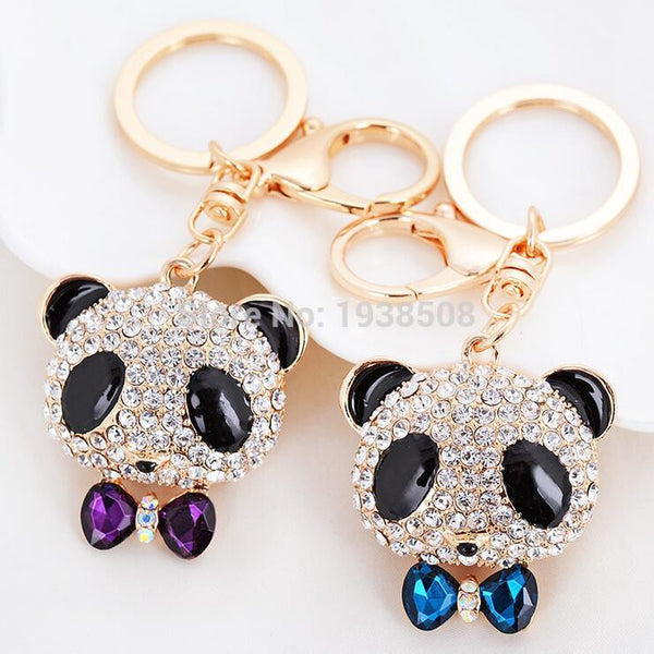 AMAZING CUTE BLING PANDA BEAR STYLE KEYCHAIN KEYRING SLEUTELHANGER GIFT KEYRING PENDENT BAG PURSE CHARMS  CHAVEIRO LLAVEROS