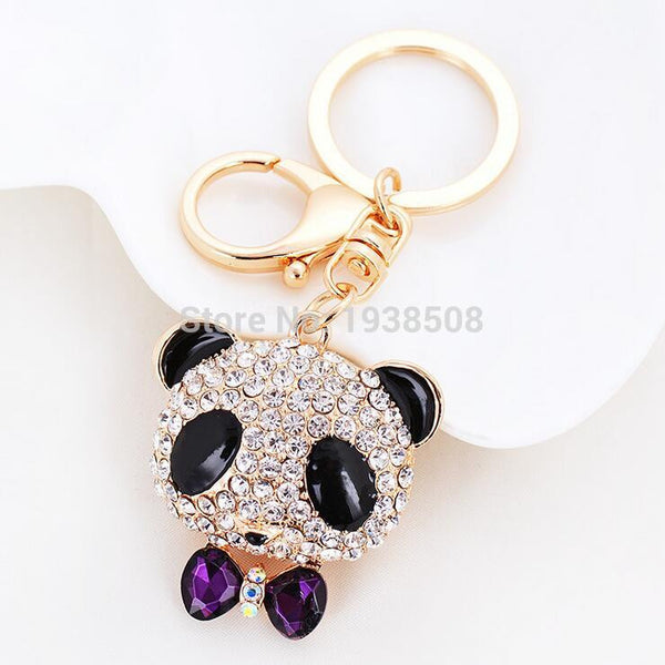 AMAZING CUTE BLING PANDA BEAR STYLE KEYCHAIN KEYRING SLEUTELHANGER GIFT KEYRING PENDENT BAG PURSE CHARMS  CHAVEIRO LLAVEROS