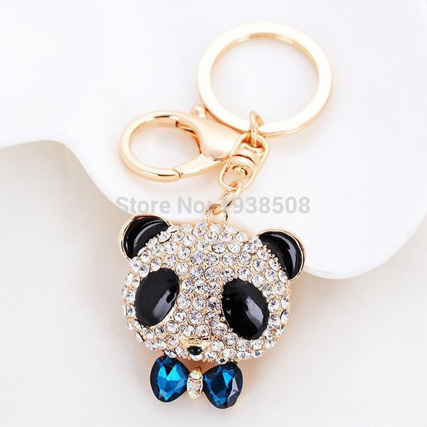 AMAZING CUTE BLING PANDA BEAR STYLE KEYCHAIN KEYRING SLEUTELHANGER GIFT KEYRING PENDENT BAG PURSE CHARMS  CHAVEIRO LLAVEROS