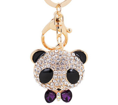 AMAZING CUTE BLING PANDA BEAR STYLE KEYCHAIN KEYRING SLEUTELHANGER GIFT KEYRING PENDENT BAG PURSE CHARMS  CHAVEIRO LLAVEROS