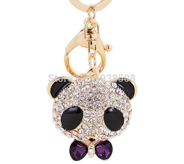 AMAZING CUTE BLING PANDA BEAR STYLE KEYCHAIN KEYRING SLEUTELHANGER GIFT KEYRING PENDENT BAG PURSE CHARMS  CHAVEIRO LLAVEROS