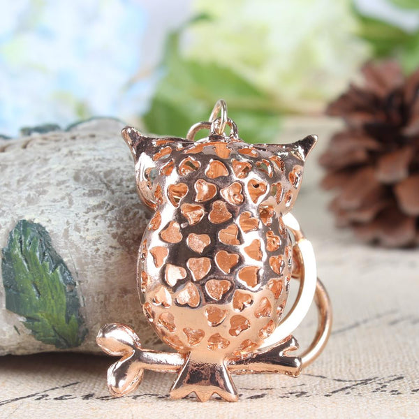 Animal Owl Branch Lovely New Cute Crystal Charm Pendant Purse Bag Car Key Ring Chain Wedding Party Jewelry Creative Gift