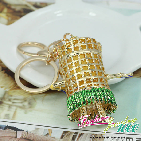 Cute Yellow Cartoon Character Keychains Keyring Fashion Enamel Animal Metal Key Chain Fobs Gift Jewelry Purse Charms Bag Pendant