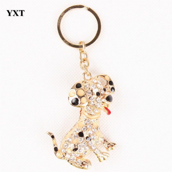 Dog Creative Lovely Cute Crystal Charm Purse Handbag Car Key Keyring Keychain Party Wedding Birthday Gift High Quality