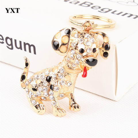 Dog Creative Lovely Cute Crystal Charm Purse Handbag Car Key Keyring Keychain Party Wedding Birthday Gift High Quality