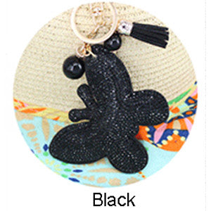 Fashion Rhinestone cute butterfly shape 4 color leather key chain Charm Pendant Crystal Purse Bag women Key Chain key rings Gift