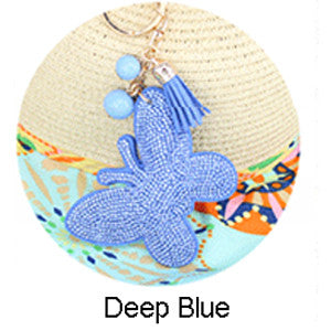 Fashion Rhinestone cute butterfly shape 4 color leather key chain Charm Pendant Crystal Purse Bag women Key Chain key rings Gift