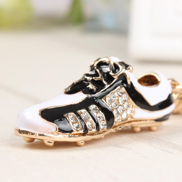 Football Shoe Sport Lovely New Fashion Cute Crystal Charm Pendant Purse Bag Car Key Ring Chain Wedding Party Creative Gift