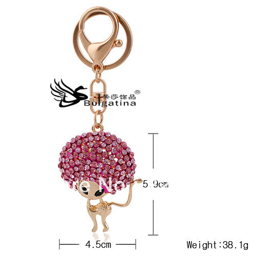 Free Shipping New High Quality Animal Pendant Metal Keychain Keyring Bag / Purse Charm Gift Real Plated,Free Shipping