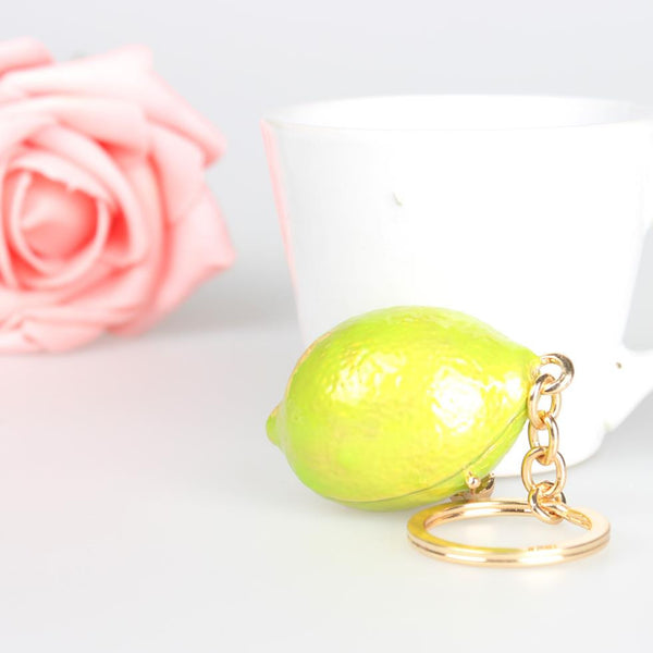 Green Lemon Prince Lovely Crystal Charm Purse Handbag Car Key Keyring Keychain Party Wedding Birthday Gift