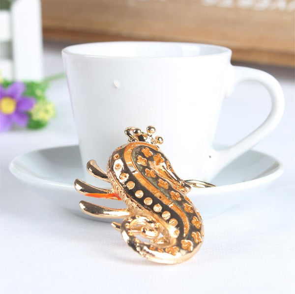 Hippocampal Sea Horse Lovely Cute Crystal Charm Purse Handbag Car Key Keyring Keychain Party Wedding Birthday Gift