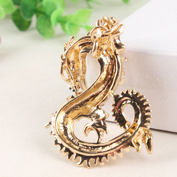 Long Chinese Dragon New Pendant Crystal Charm Purse Handbag Car Key Keyring Keychain Delicate Creative Gift Collection