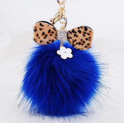 New Fashion Leopard Print Daisy Little Flower Design Key chain llaveros sleutelhanger Pendant For Bag Purse Charms Accessories