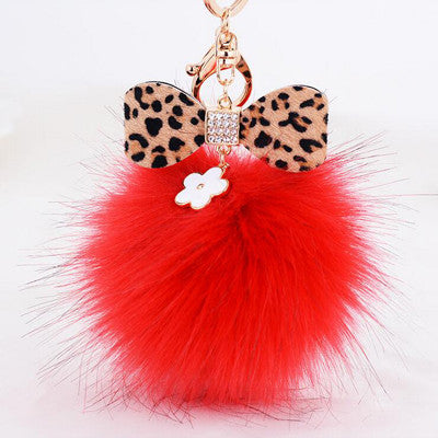 New Fashion Leopard Print Daisy Little Flower Design Key chain llaveros sleutelhanger Pendant For Bag Purse Charms Accessories