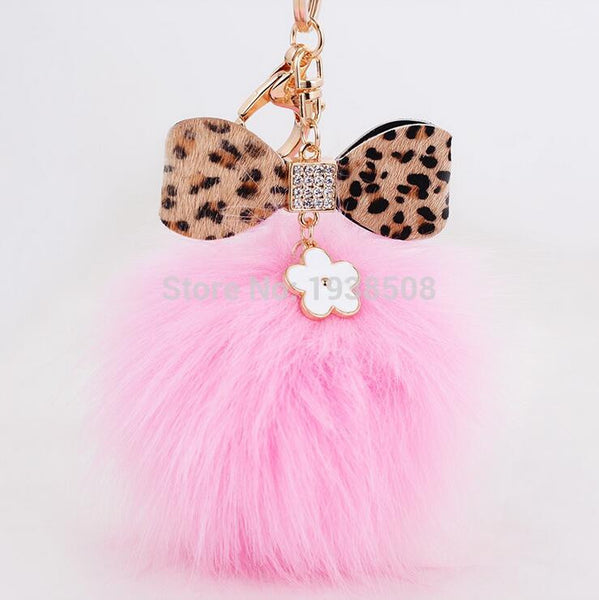 New Fashion Leopard Print Daisy Little Flower Design Key chain llaveros sleutelhanger Pendant For Bag Purse Charms Accessories