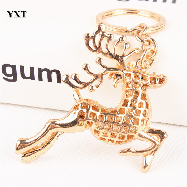 Spotted Deer Cervus Nippon Lovely Cute Crystal Charm Purse Handbag Car Key Keyring Keychain Party Wedding Friend Gift